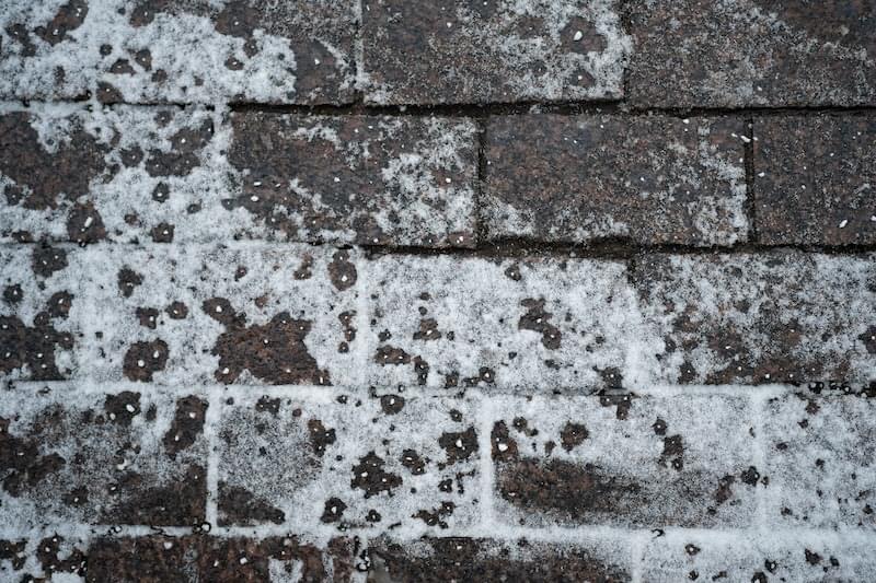 Hail on a Colorado roof and walkway